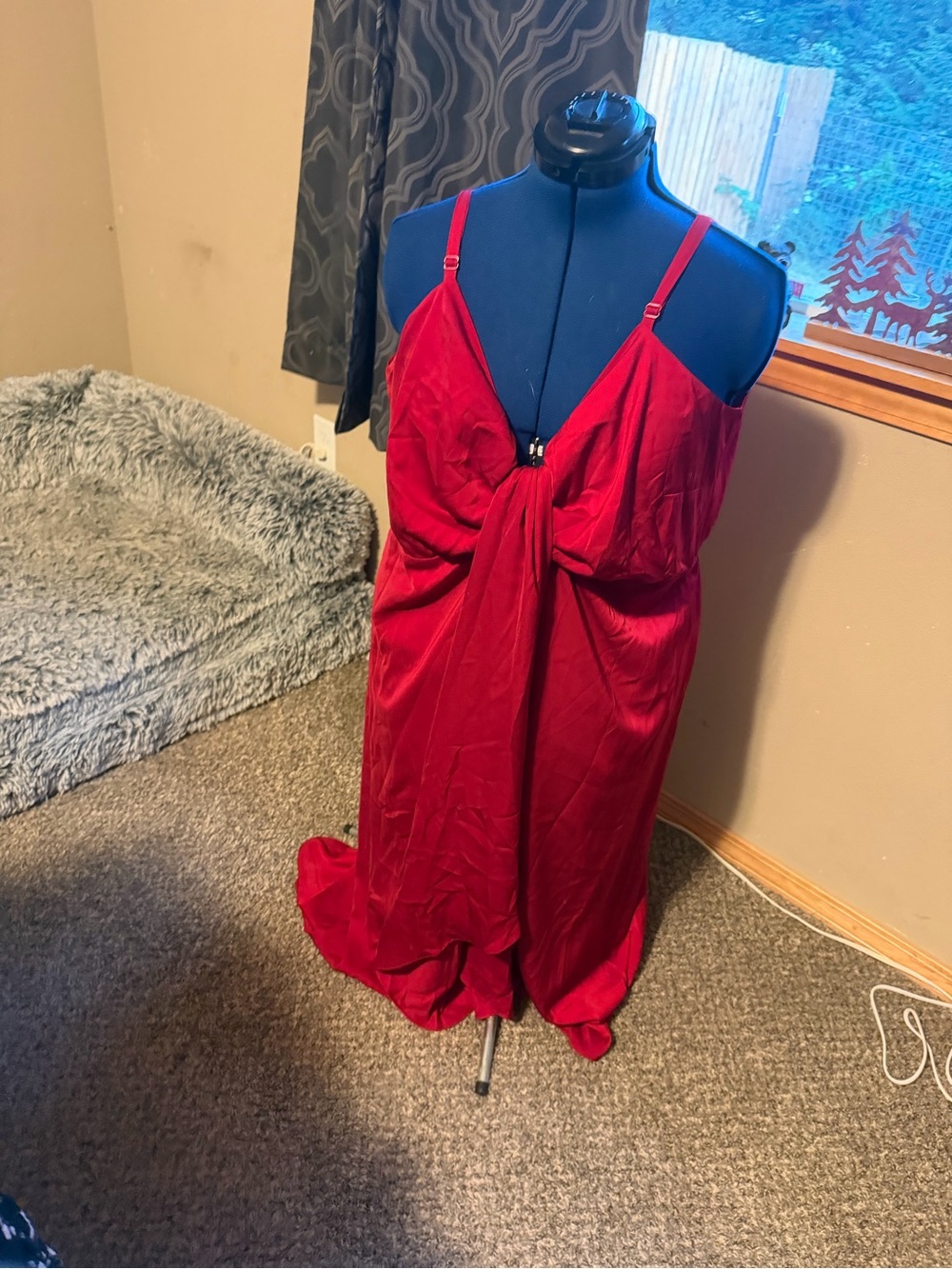 City chic size L Red Satin Slip Dress